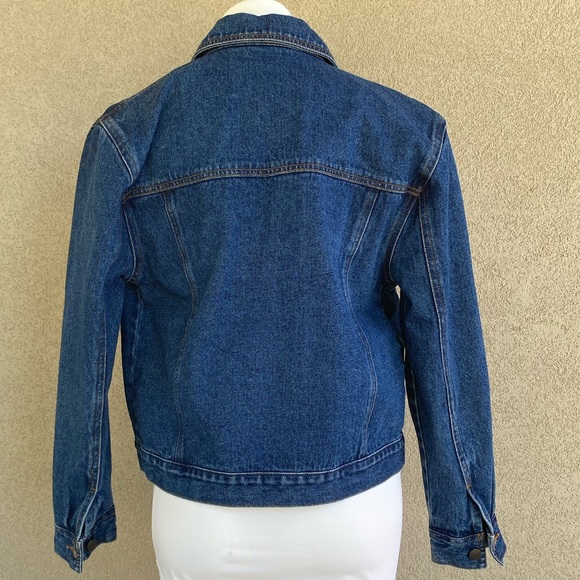 Vintage Bill Blass Heavy Blue Denim Jacket NEW - Picture 3 of 5